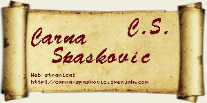 Čarna Spasković vizit kartica